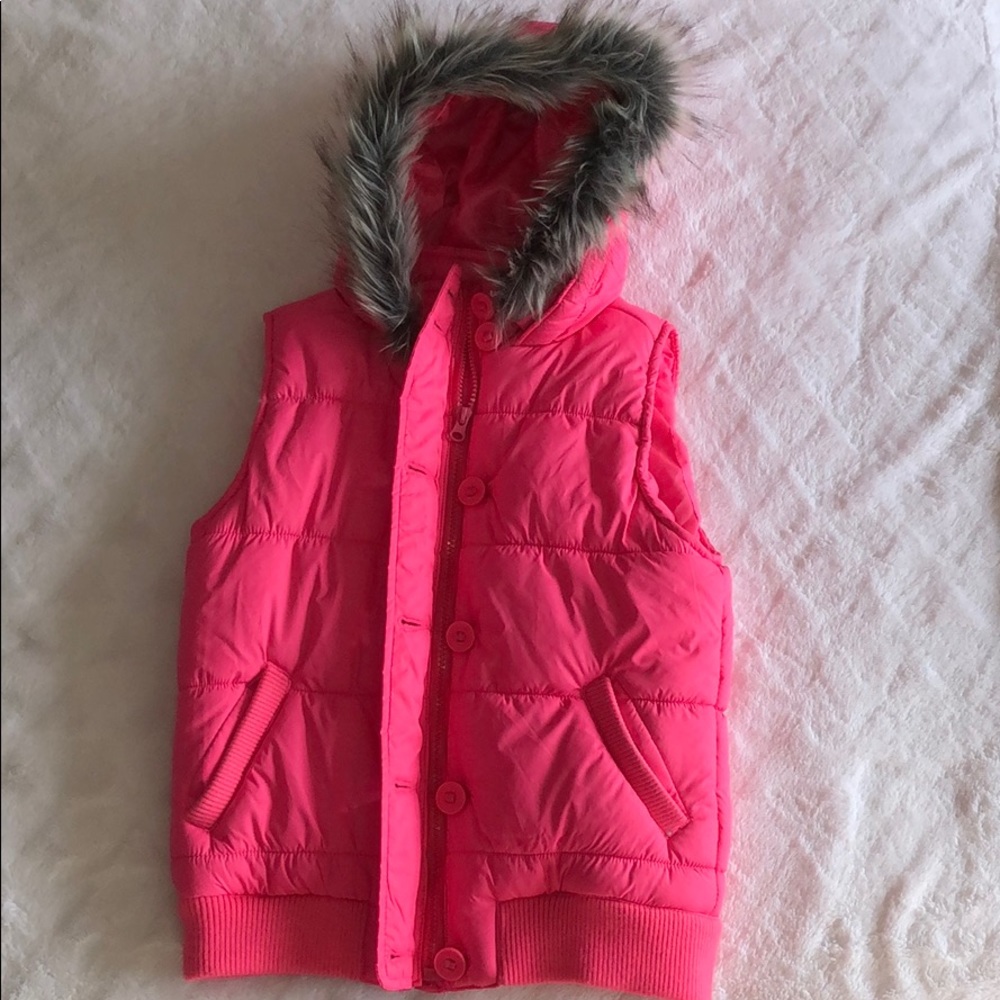 Forever 21 Neon Pink Snow Vest